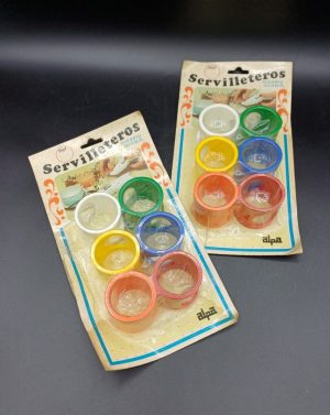 Juego de seis servilleteros de colores