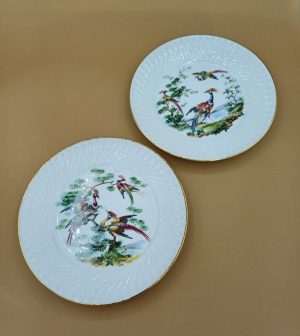 Par de platos de porcelana