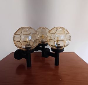Conjunto de tres apliques esféricos