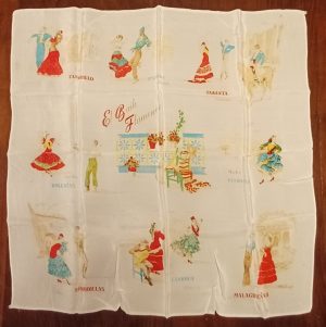Pañuelo de seda de bailes flamencos